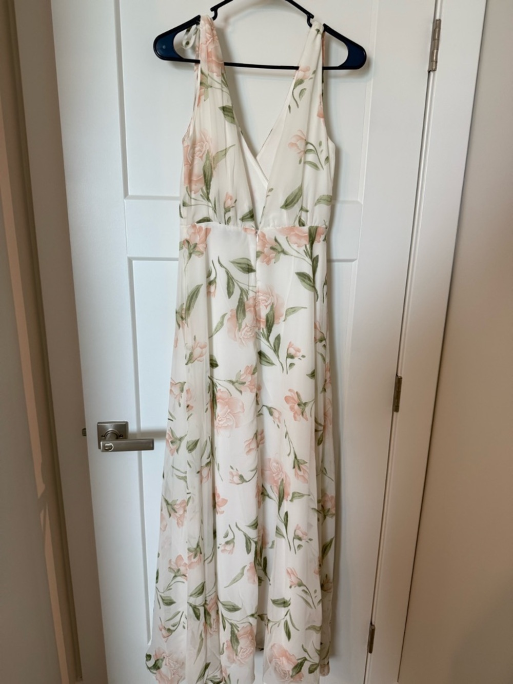 Romantic Possibilities Maxi Euro Summer Dress with Blush Floral Print - Picture 3 of 6